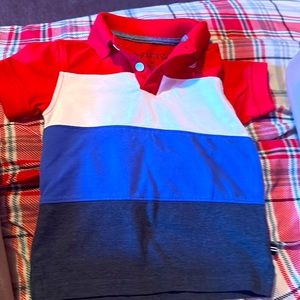 Nautica red, white, black and blue shirt great condition
